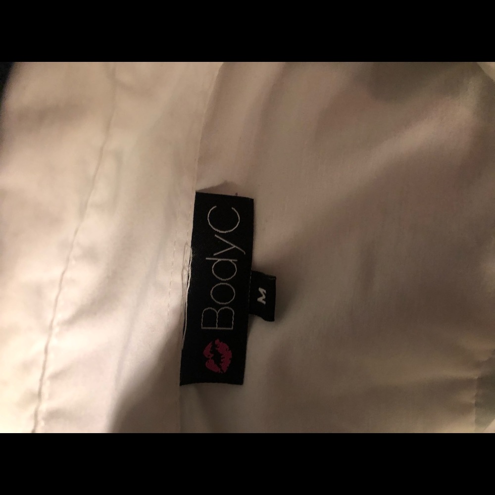 Button up plain tapered white blouse